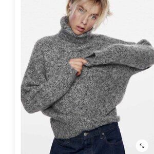 Zara Gray Turtleneck Sweater